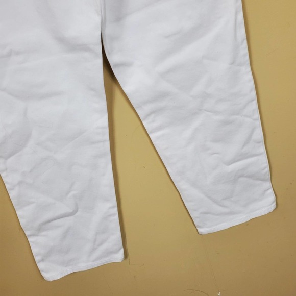 Ella Moss High Rise Slim Straight Ankle Jean in White Size 10/30 - Picture 2 of 8